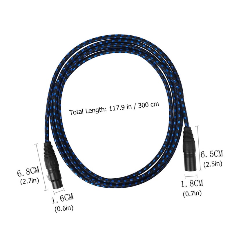 BESPORTBLE 3M كابل ميكروفون XLR من الذكر إلى الأنثى مع تقليل الضوضاء للغيتار الباس الصوتي - Image 2